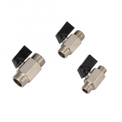 1/4" 3/8" 1/2" Male Thread Brass Mini Ball Valve High Temperature Pipe Fitting Air Compressor Water Gas Oil Valve